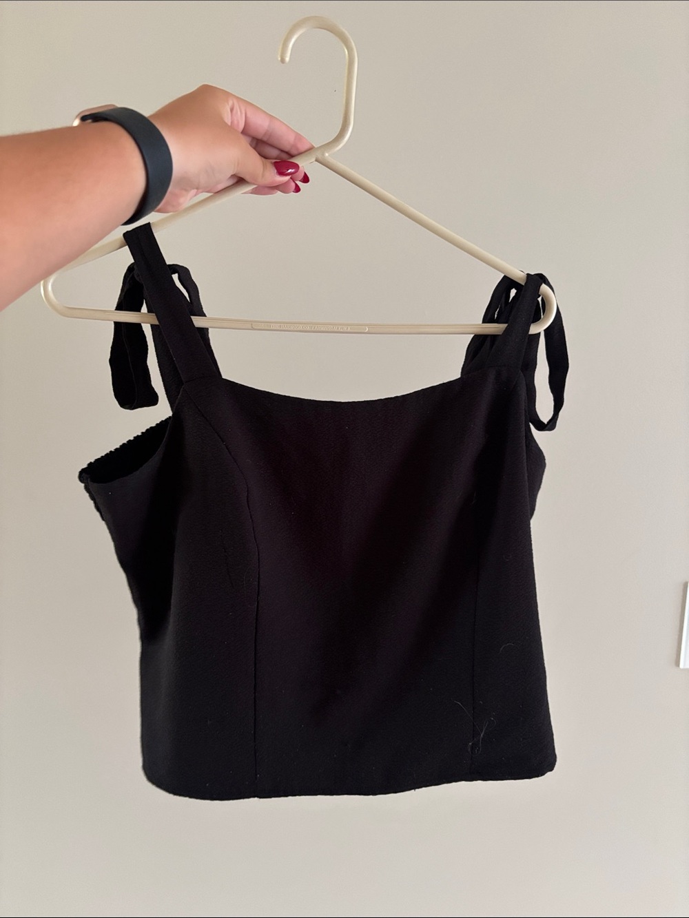 Old Navy Black Tie-Shoulder Tank Top